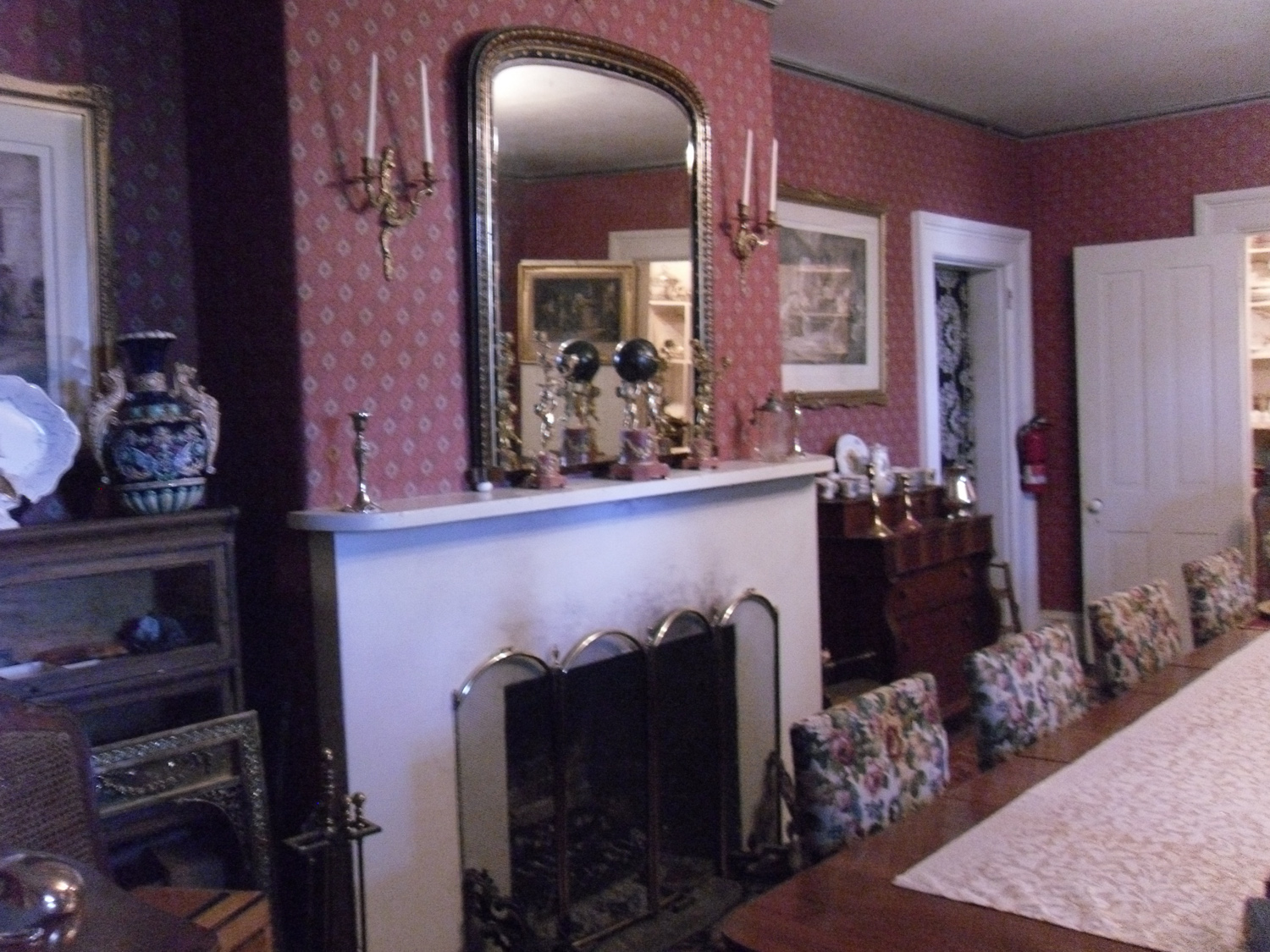Dining room fireplace
